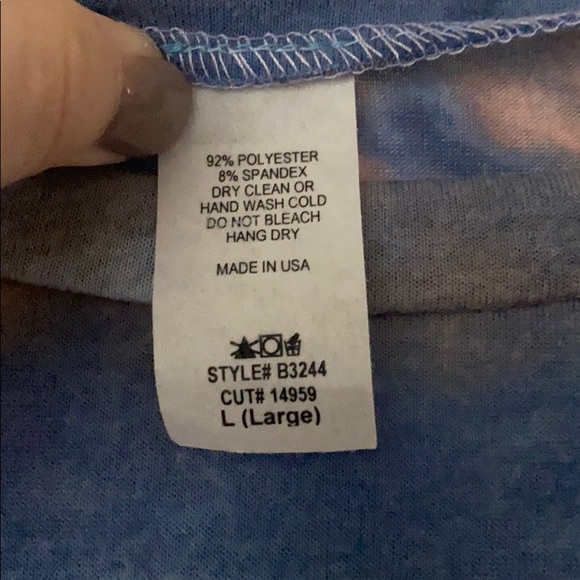 Navy peach tie dye tunic - Picture 2 of 3